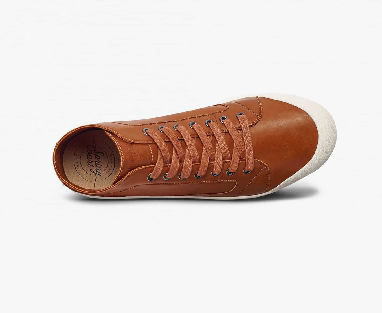 Spring Court M2 LAMBSKIN Men's Trainers Brown | South Africa-07ZFYJKLD